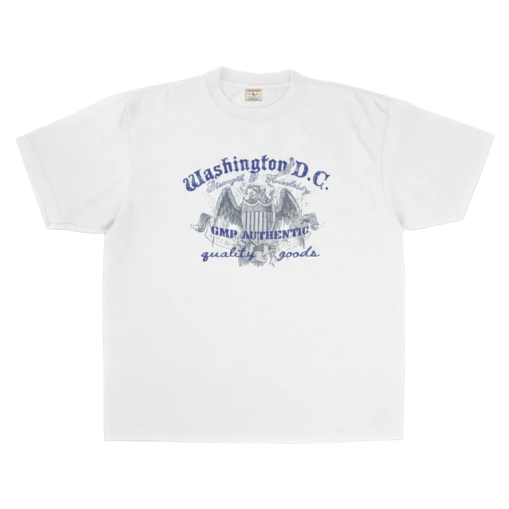 White t-shirt with 'Washington D.C.' and eagle graphic on a white background