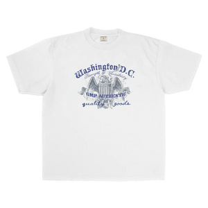 White t-shirt with 'Washington D.C.' and eagle graphic on a white background
