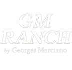 Text 'GM Ranch by Georges Marciano' in a minimalist style on a white background